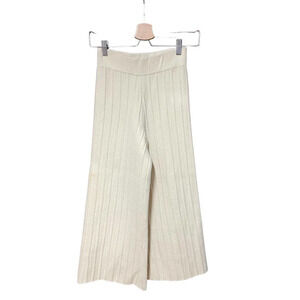 Tabula Rasa Culotte in Ecru Ribbed Sweater Knit Wide-Leg Pants Cream‎ Size XS